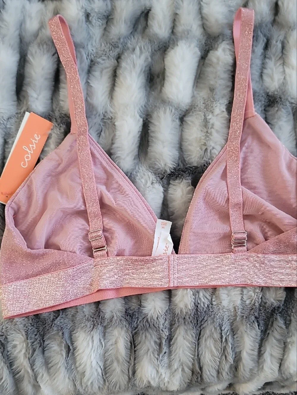 Colsie Pink Shimmer Bralette